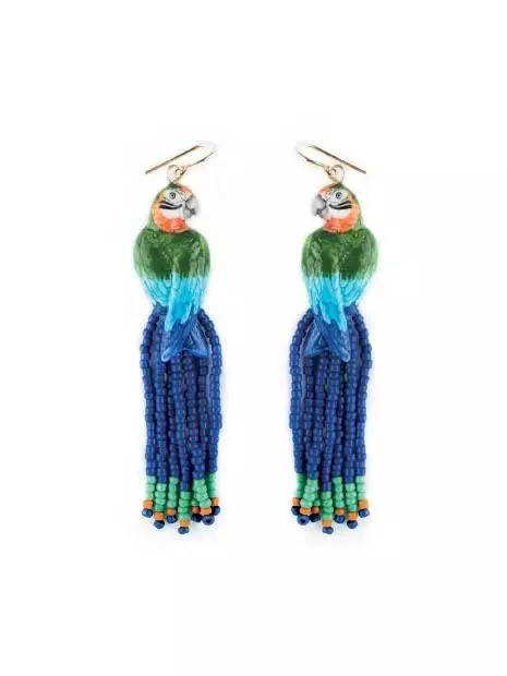 Green Parrot – Earrings Jewelry Cassare