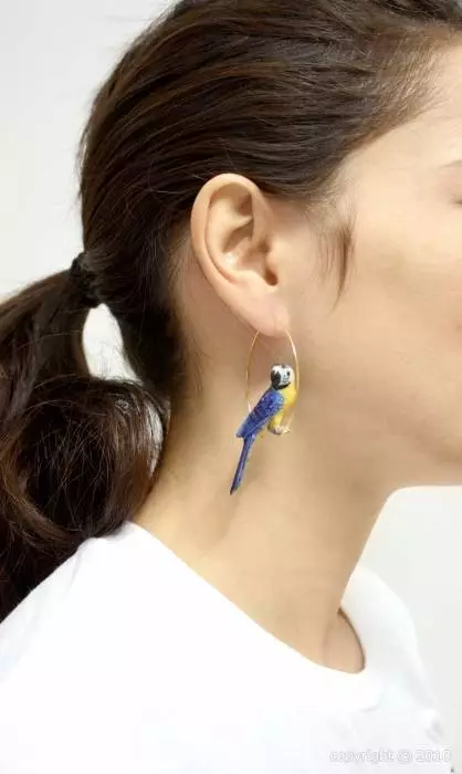 Blue Parrot – Earrings Jewelry Cassare