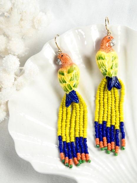 Yellow Parrot – Earrings Jewelry Cassare