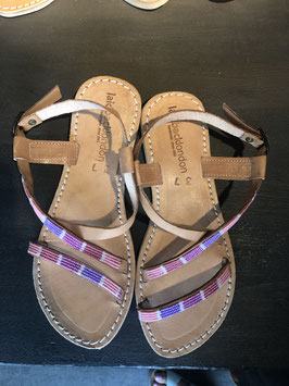 Azari purple – Flat Leather Sandal Shoes Cassare