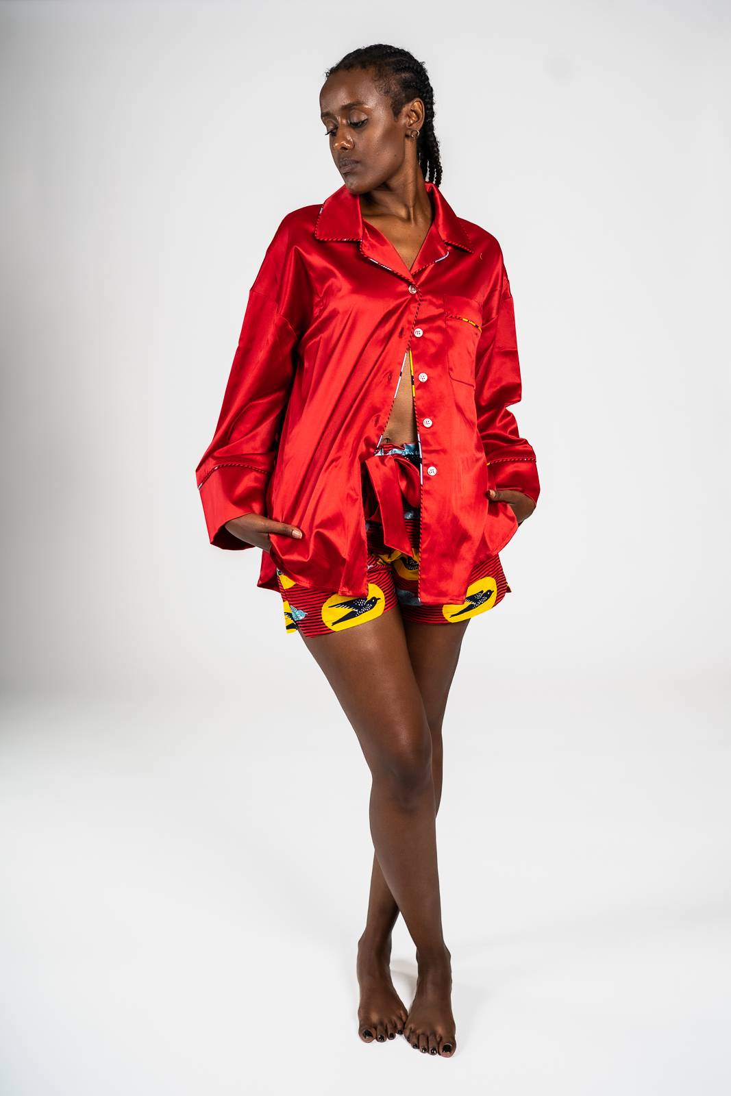 Pyjama – Satin Red Women's Fashion Cassare