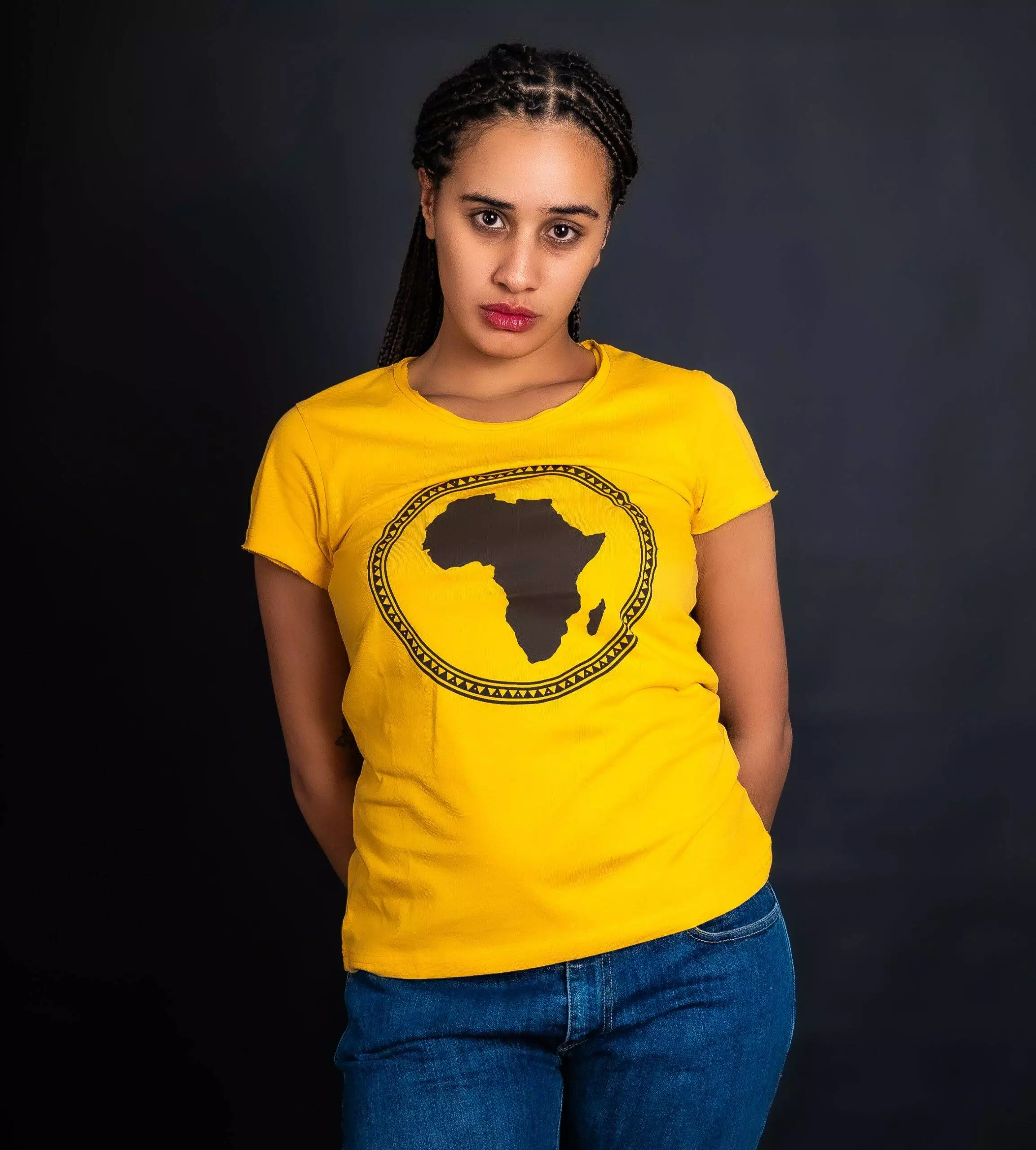 Africa – Tshirt yellow Women's Fashion Cassare
