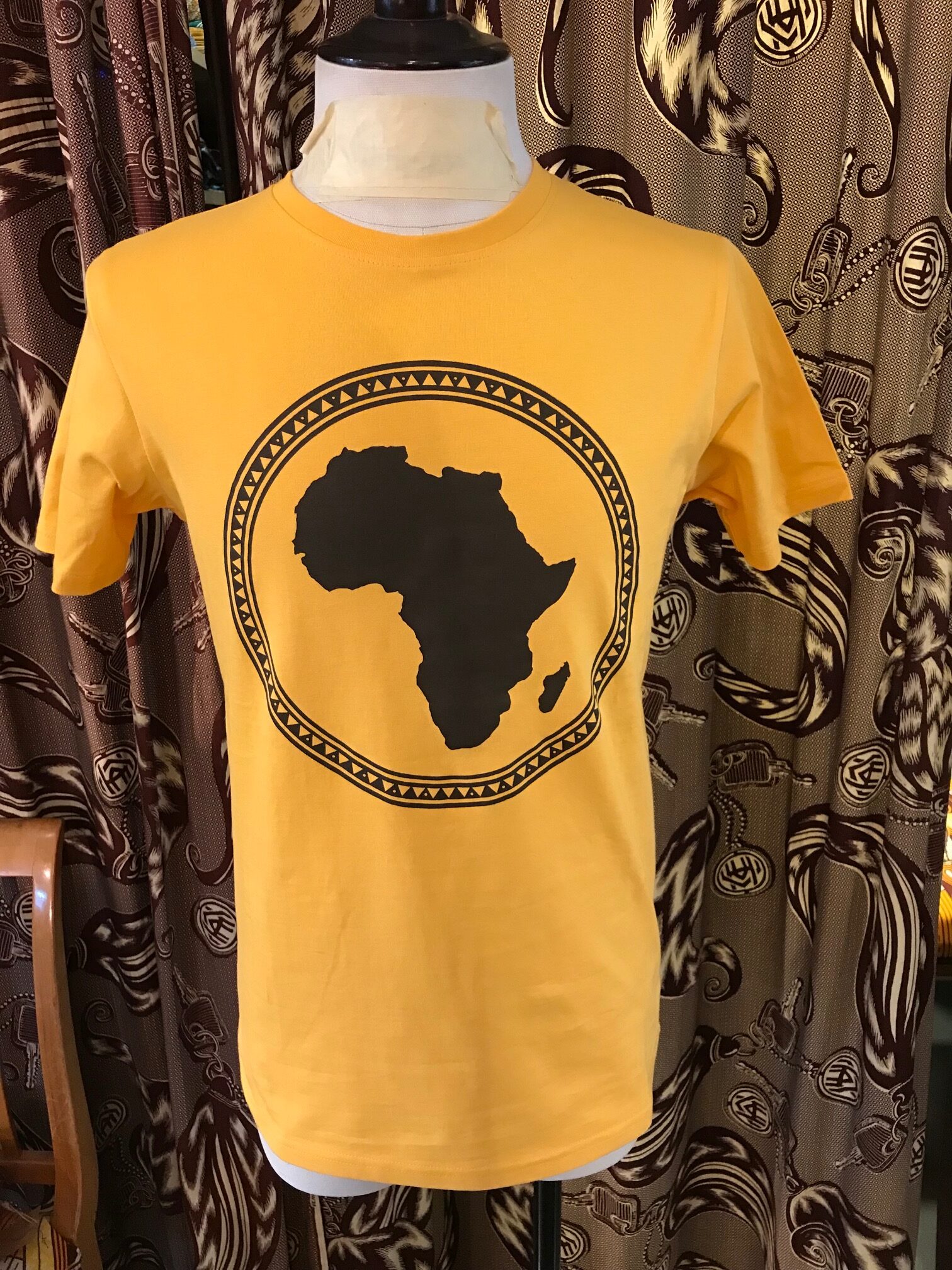 Africa Kreis T shirt yellow Men's Fashion Cassare